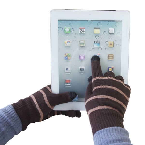 Men's Fashion Stripe Knitted Winter Warm Touch Screen Gloves (YKY5463)