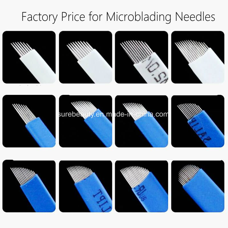 OEM 12 Needle Pins Makeup Eyebrow Tattoo Manual Microblading Sterile Blade