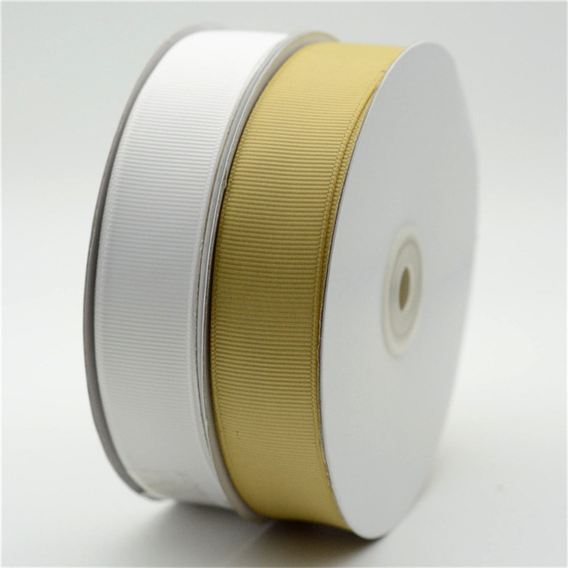 Custom Printed 100% Polyester Solid Color Grosgrain Ribbon