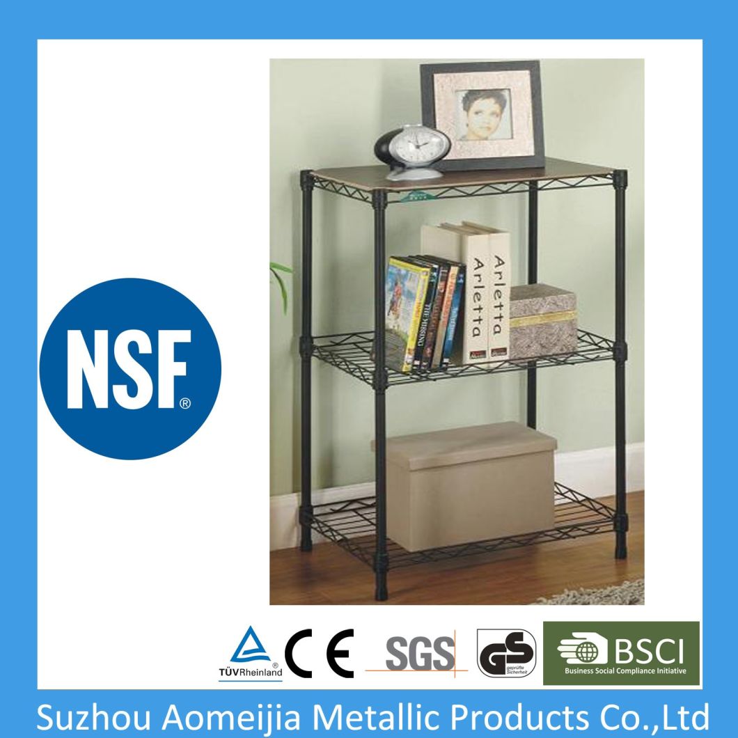 NSF Household Light Duty 4 Tiers Chrome Metal Wire Shelving