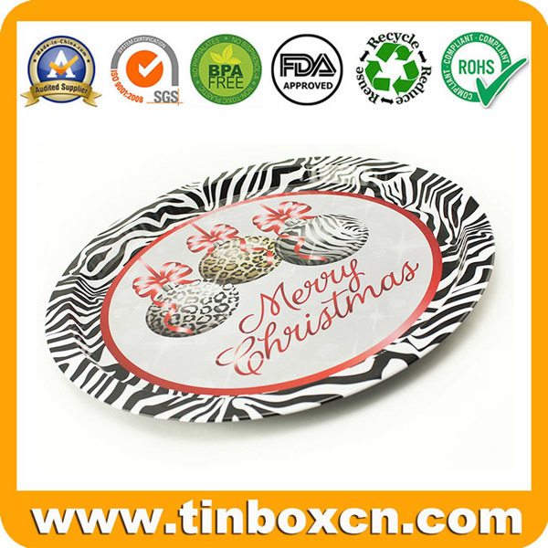 Christmas Gifts Metal Tin Serving Trays