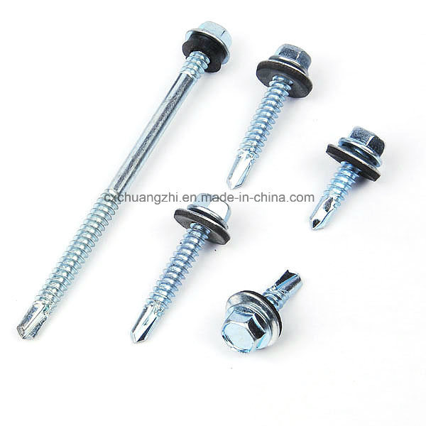 Hex Washer Head with EPDM Bonded Washer Self Drilling Screw