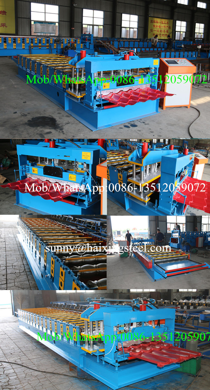 Glazed Steel Roof Tile Roll Forming Machinery