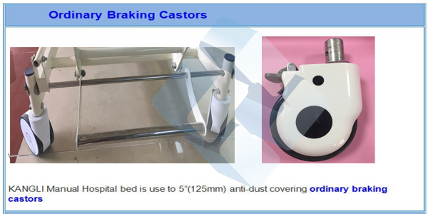 Factory Direct Low Price Two-Crank Hospital Manual Rocker Bed