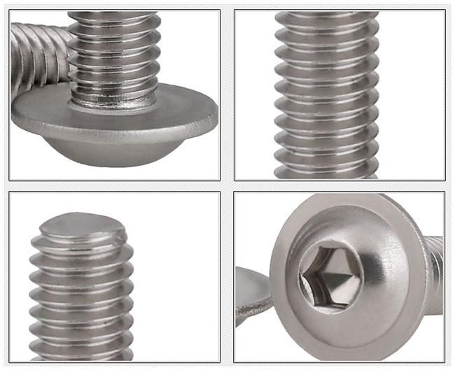 Ss304 Hex Socket Cap Machine Screw with Washer Head