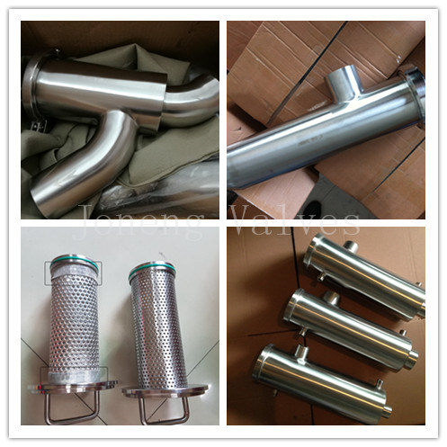 Stainless Steel Food Grade Inox Angle Filter Pipe Fitting (JN-ST2008)