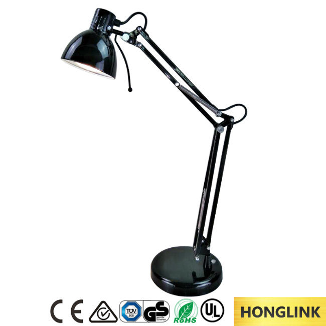 Hot Sale Black Flexible Hotel Table Lamp Foldable Metal Desk Lamp