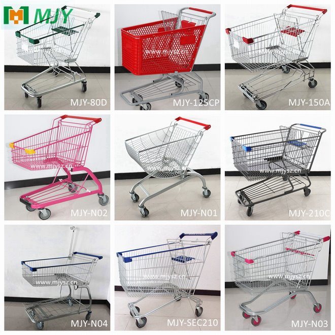 130 Liters All-Plastic Supermarket Shopping Trolley Mjy-CPP130