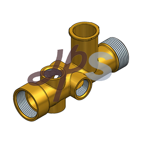 7 Way Brass Beam with Union for Underfloor Heating Brass Manifold System