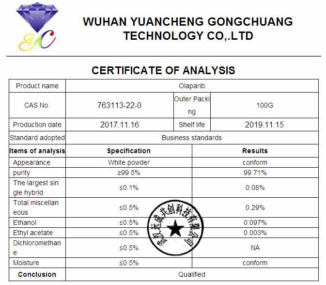 99% Purity Inhibitors Powde of Olaparib/Azd-2281r 763113-22-0