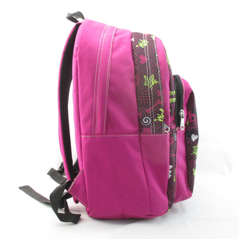 Star Print Rose Red Lady's Backpack