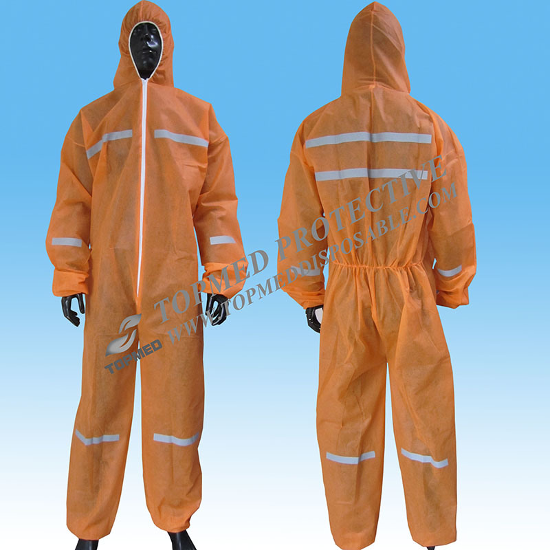 Type 5/6 Microporous Coverall, Disposable Coverall Suit