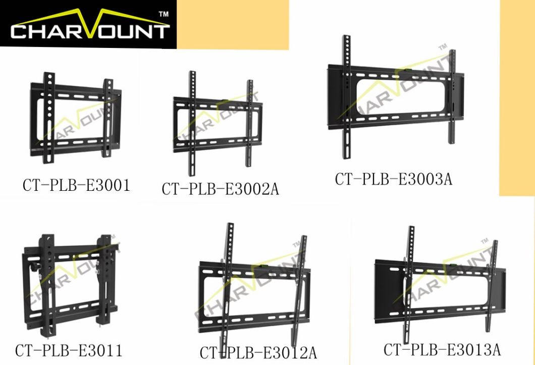 10 Degree Tilt Down LED LCD Flat Panel TV Wall Mount for Most 17''-42'' Screens (CT-PLB-E3011)
