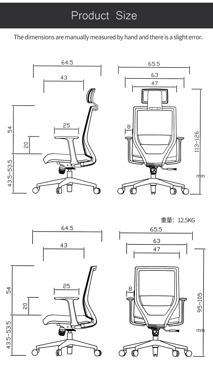 Ergonomic Executive Computer Chair Office Recliner Mesh Chair