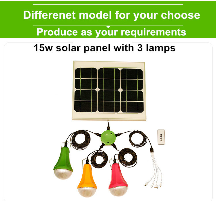 Wholesale Solar Energy Systems LED Bulbs Lighting Home Solar Kit