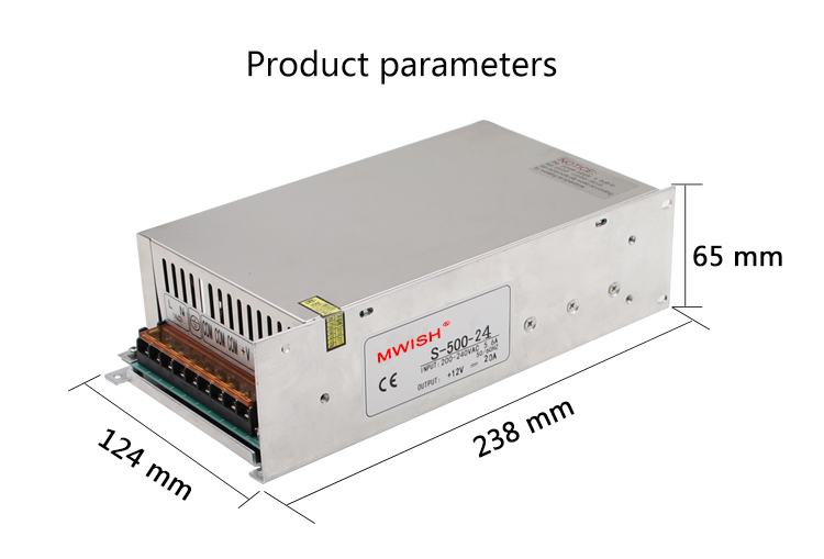 Aluminium Constant Current Waterproof 500W 15V 32A Switching Power Supply Ce RoHS