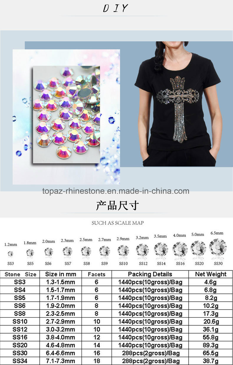 Heat Crystal Hotfix Crystals Hot Fix Rhinestone for Bags