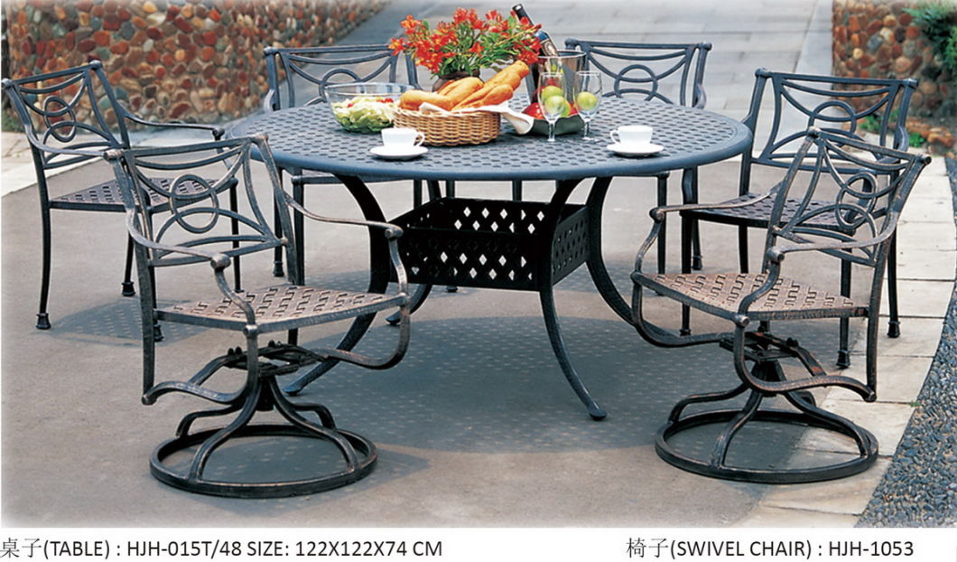 American Style Cast Aluminum Patio Dining Table Outdoor Dining Table