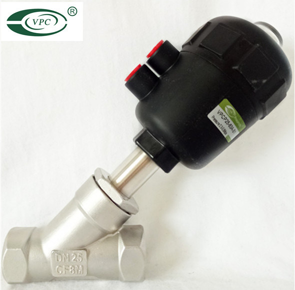 Plastic Actuator Normal Open Angle Seat Valves