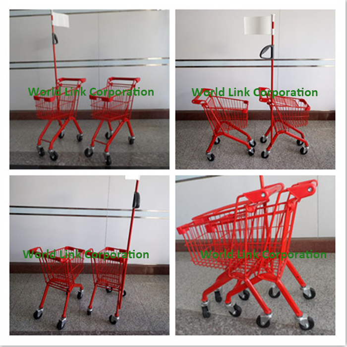 Four Wheels Small Supermarket Shopping Cart Kids Cart