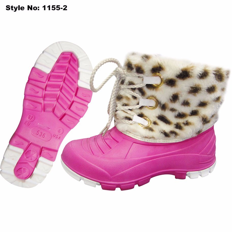 Winter Warm EVA Lady Lace up Snow Boot with Fur