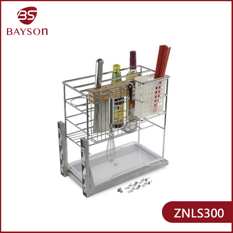 SUS 201 304 Multifunction Pull out Kitchen Wire Mesh Basket