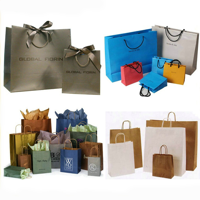 Custom Recyclable Luxury Printed Logo Gift Craft Paper Shopping Bag