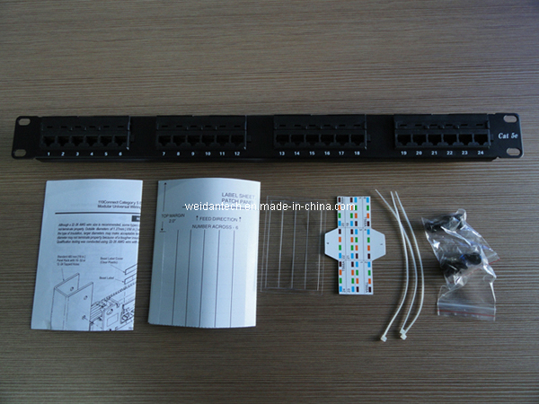 1u 24port UTP Cat5e Patch Panel 19