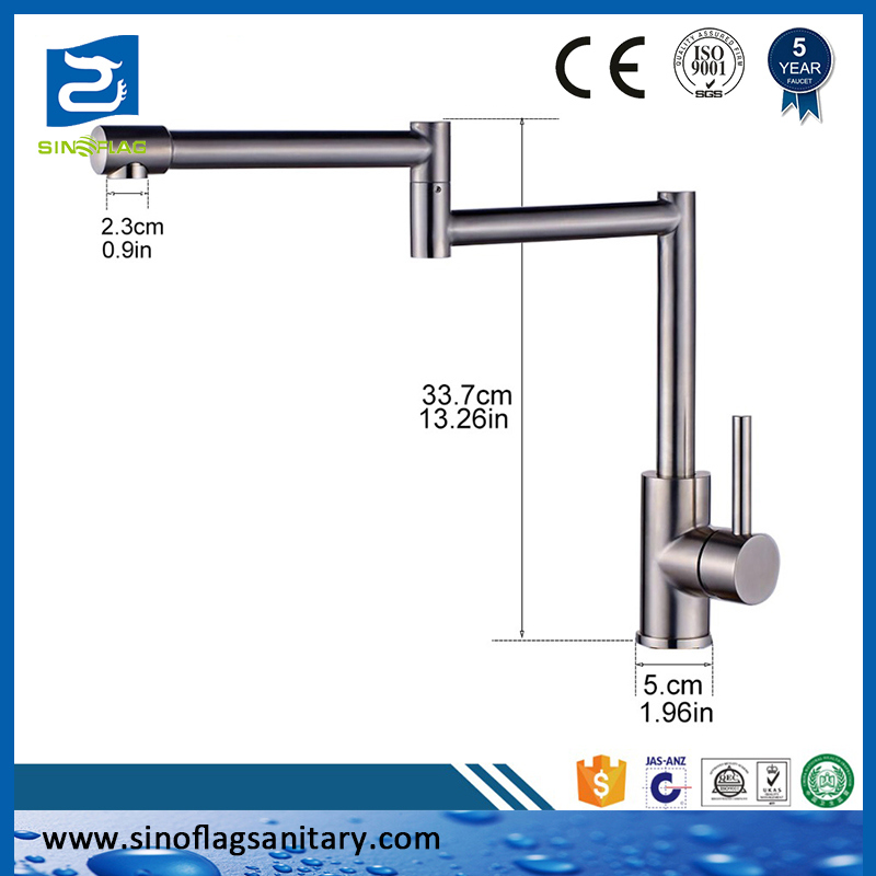 Modern Stainless Steel Folding Kitchen Tap Water Faucet