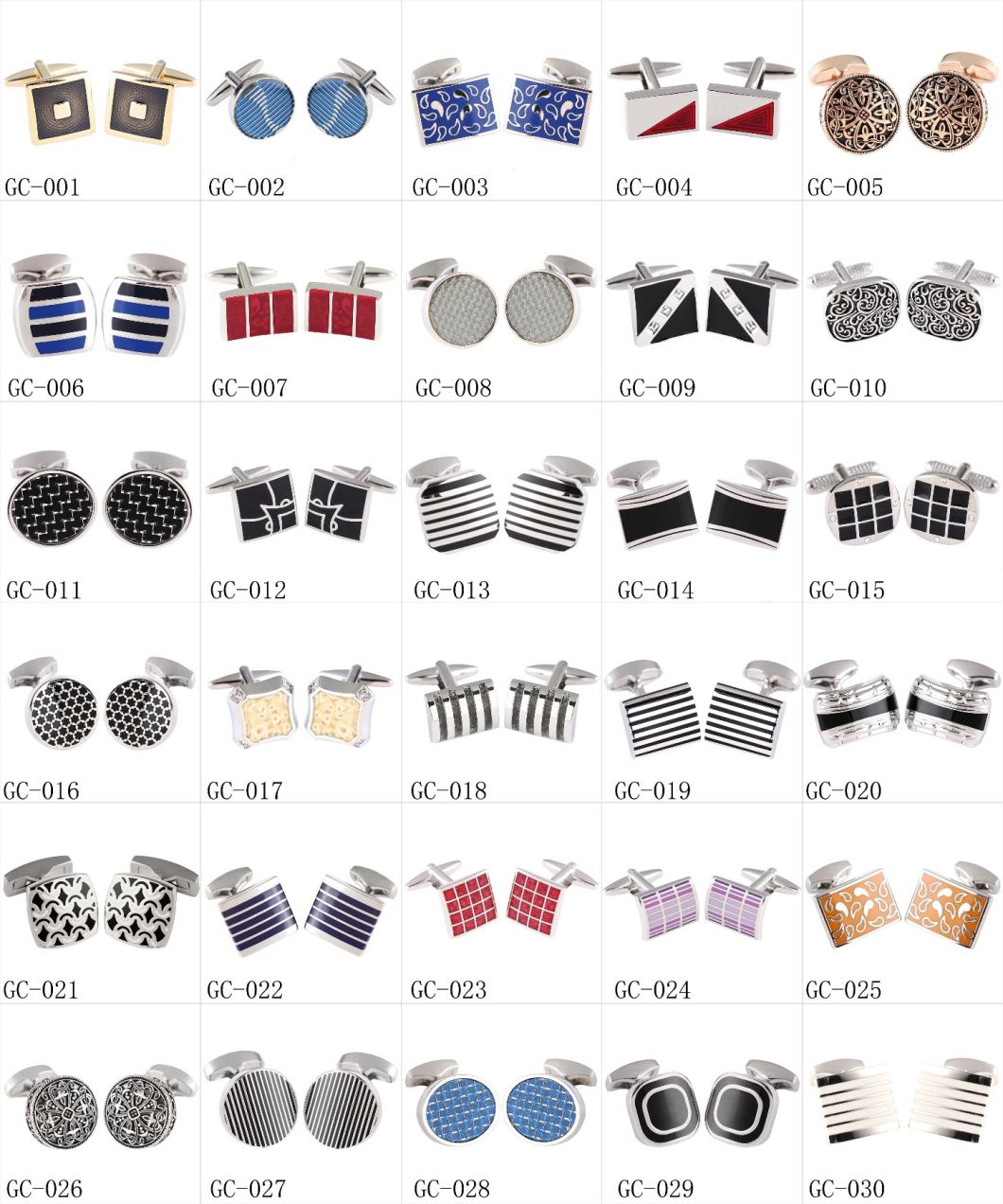 Formal Cuff Link Wholesale Crystal Metal Stone Cufflinks (H0049)