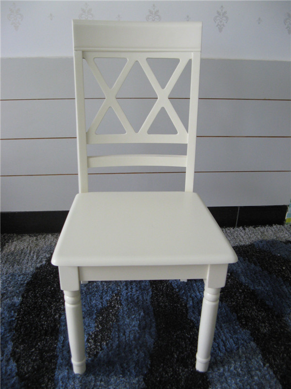 European Style Wooden White Color Dining Chair Restaurant Chair (M-X1005)