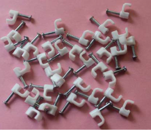 Plastic Square Flat Cable Clip Wall Circle Cable Clamp