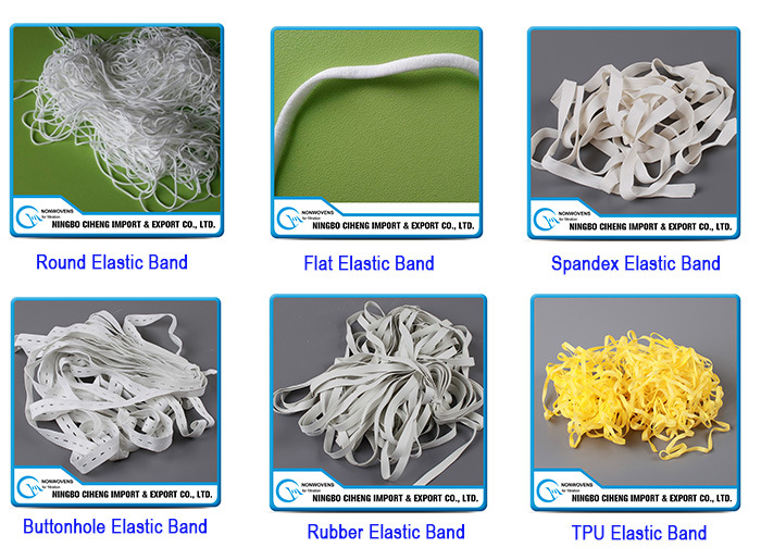 China Manufacturers Supplier Earloop Knitted Wide Custom Elastic for Mask