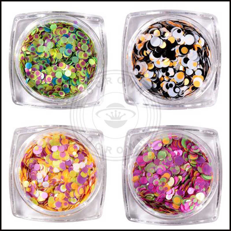 Laser Holographic Flakies Mixed Round Glitter Nail Sequins Paillette