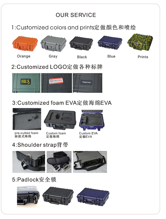 Watertight IP68 ABS Hard Plastic Tool Case