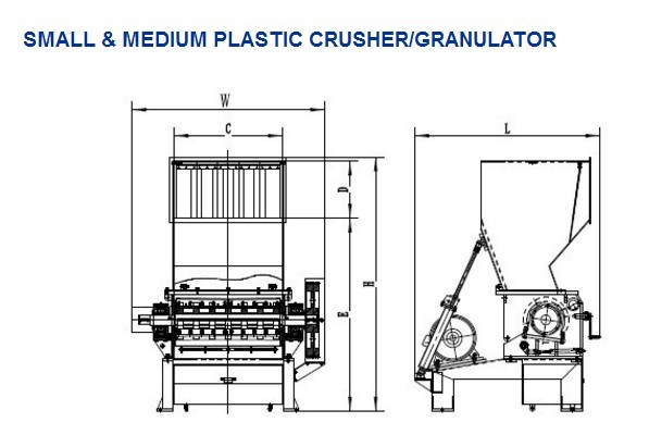 Plastic Granulator/PE Crusher of Recycling Machine with Ce PC3260