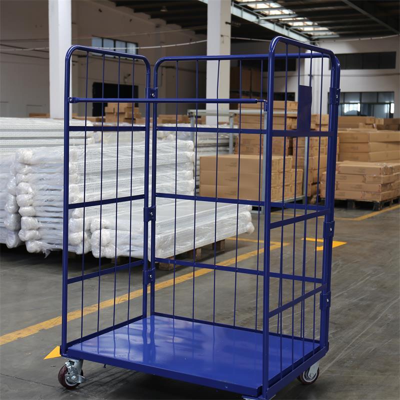 Folding Metal Mesh Roll Container Logistic Roll Cage 3