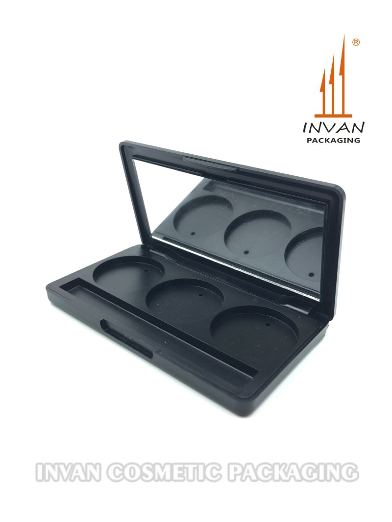 Elegant Black 3 Color Eyeshadow Case Eyeshadow Palette Eyeshadow Container