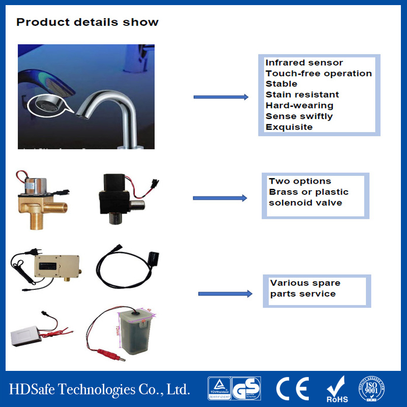 Automatic Thermostatic Sensor Mixer Temperature Control Water Tap HD506
