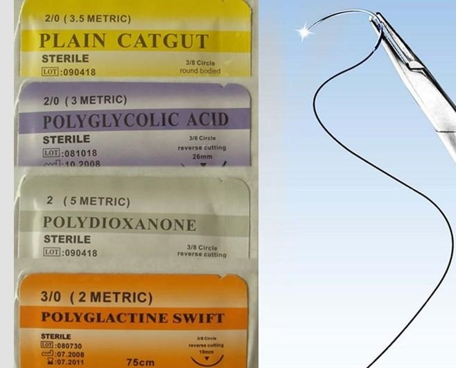 Medical Supply---Sterile Surgical Suture (PGA/PDO/Silk/Nylon/Catgut) USP4/0