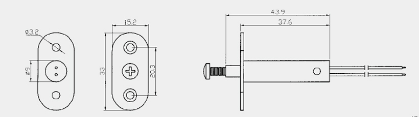 Sentek Screw Plunger Magnetic Contact Switch Door Sensor Br-1052