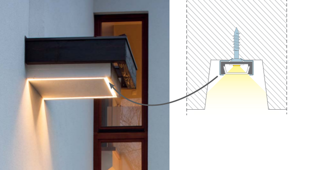 SMD LED 5050 3014 House for LED Profile