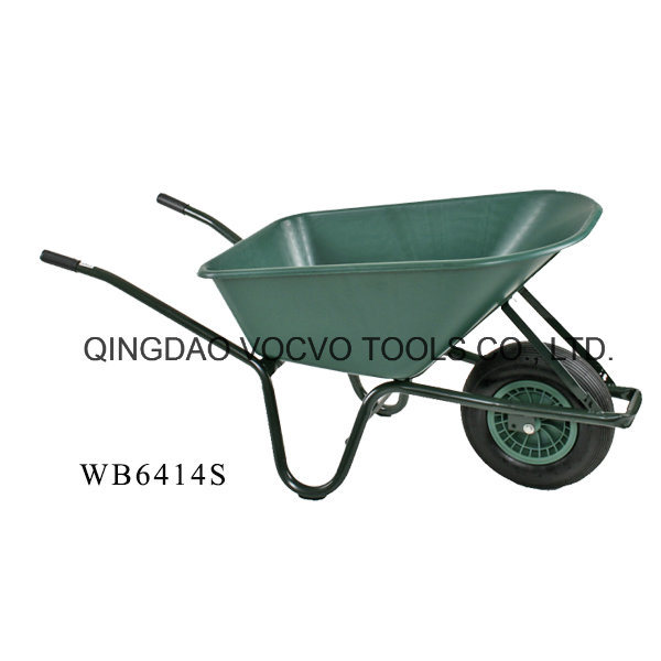 Narrow Double Wheels Plastic Wheelbarrow Wb6414s