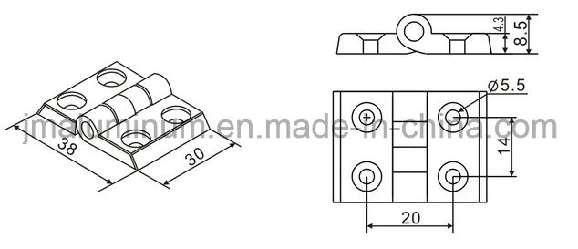 Zn-Alloy Detachable Hinges for Aluminum Profile Extrusion Kicten Cabinet