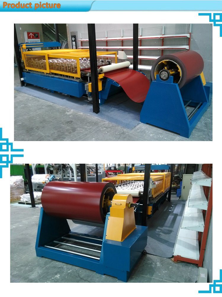 Ce Standard Color Coated Steel Tile Roof Roll Forming Machine