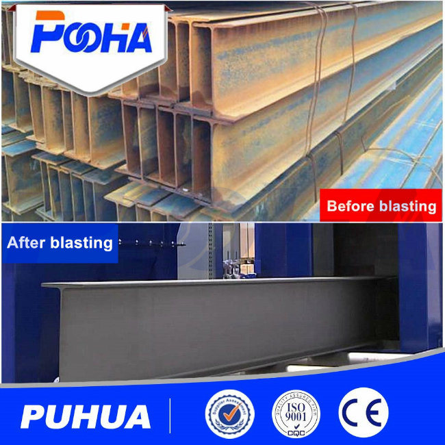 Q69 Roller Conveyor Beam Plate Shot Blasting Machine