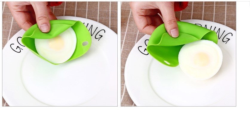 Microwave or Stovetop Egg Cooker Silicone Egg Poacher Cups