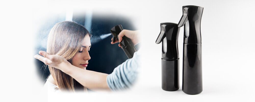 Plastic Bottle 200ml&300ml with Black Cosmetic Continuous Spray