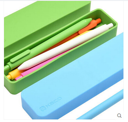 Creative Durable Offices and Schools Candy Color Stationery Silicone Pen & Pencil Cases