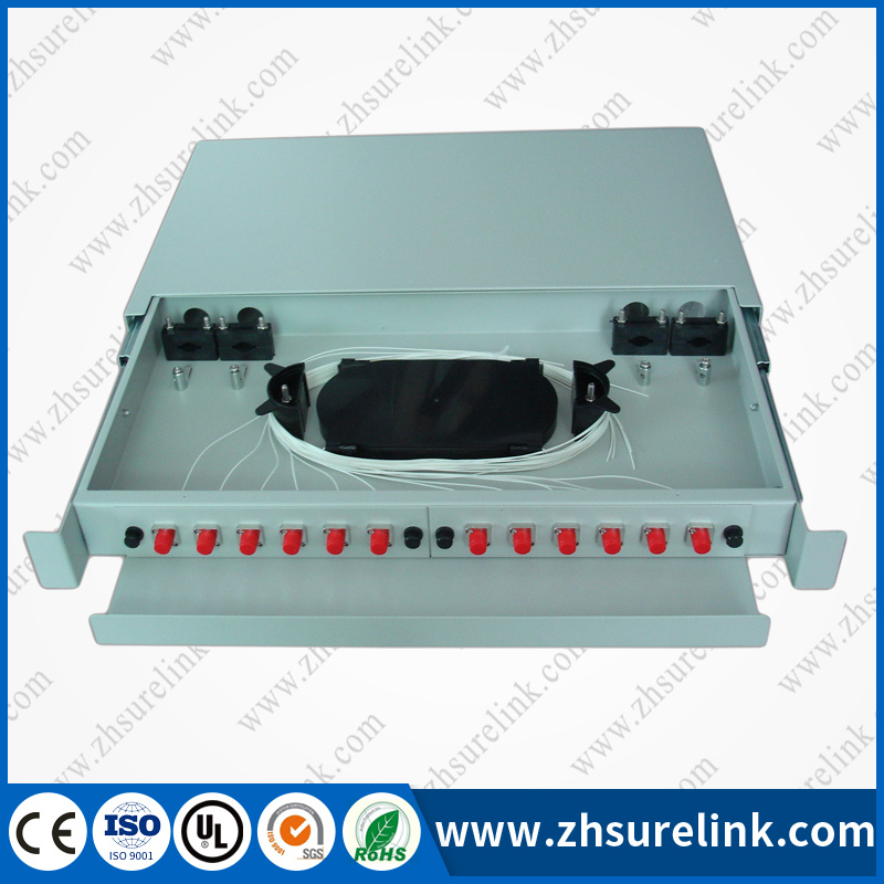 Surelink RS12 Terminal Box 12 Cores Slidable Rack Mount Fiber Optic Distribution Frame